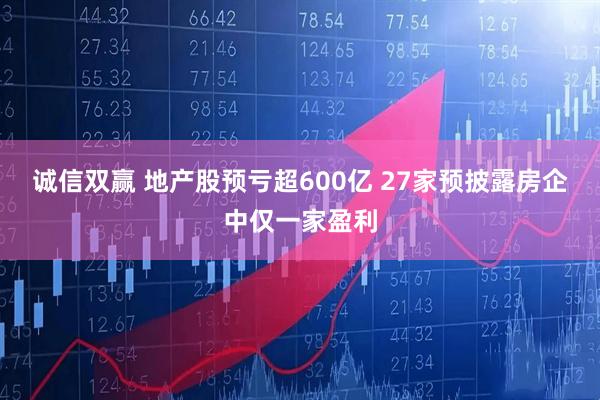 诚信双赢 地产股预亏超600亿 27家预披露房企中仅一家盈利