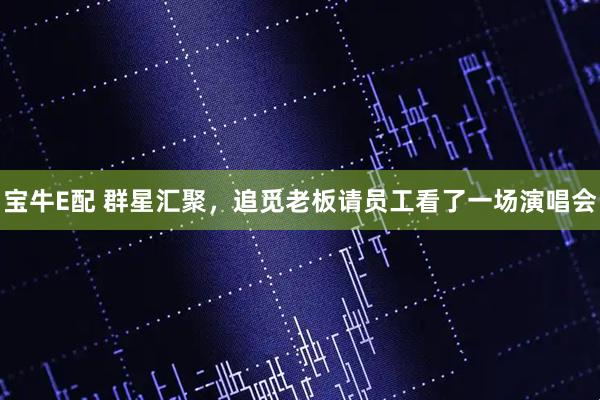 宝牛E配 群星汇聚，追觅老板请员工看了一场演唱会